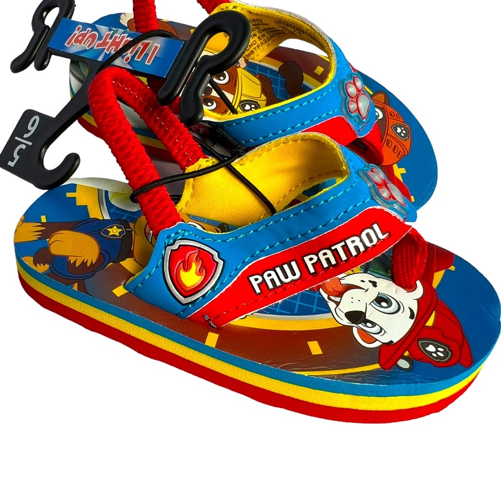 Paw Patrol Light Up Flip-Flops Toddler Size 5/6 NWT